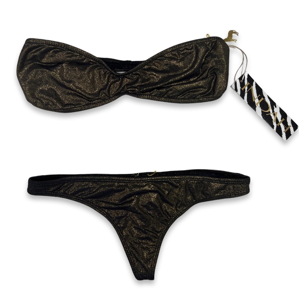 NEW Sparkle Gold Indah style “NEMBA” size SMALL Bikini 2 peace